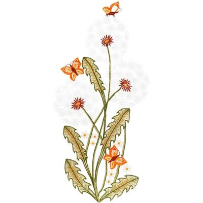 W. REUTER & SOHN - Plauener Spitze Pusteblumen - Bunt W. REUTER & SOHN - Plauener Spitze Pusteblumen - Bunt