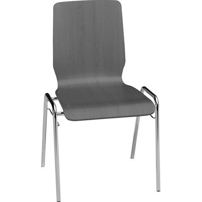Silla de madera apilable NUKI gris antracita - Silla Silla de madera apilable NUKI gris antracita - Silla