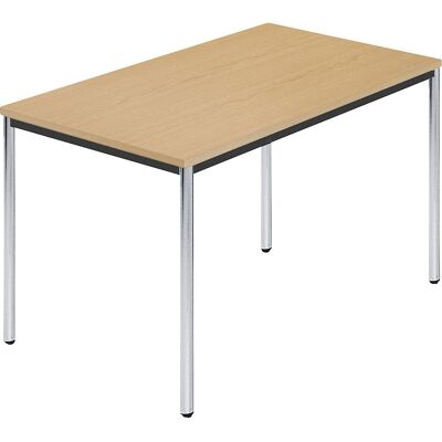 Mesa Rectangular Kaiserkraft - 1200x800mm, Madera Natural, Gris Claro Mesa Rectangular Kaiserkraft - 1200x800mm, Madera Natural, Gris Claro