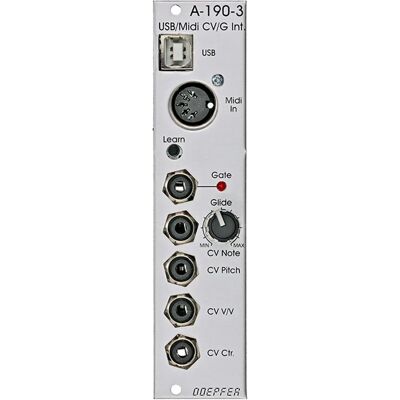 Interfaz USB MIDI a CV Gata Doepfer A-190-3 - Módulo de Sintetizador Eurorack Interfaz USB MIDI a CV Gata Doepfer A-190-3 - Módulo de Sintetizador Eurorack