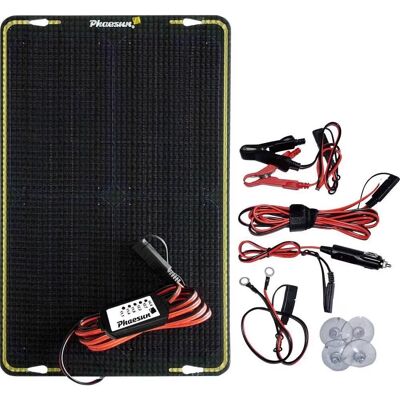 Phaesun Solcells-laddare - 12 W, 12 V, Enkel att fästa Phaesun Solcells-laddare - 12 W, 12 V, Enkel att fästa