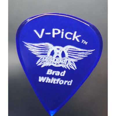 V-Picks - Brad Whitford Signature Pick - 1.5mm - Bleu - Guitar pick V-Picks - Brad Whitford Signature Pick - 1.5mm - Bleu - Guitar pick