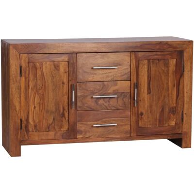 Wohnling Sheesham Sideboard - 118x40x70cm - Robuster Stauraum Wohnling Sheesham Sideboard - 118x40x70cm - Robuster Stauraum