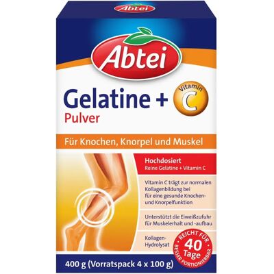 Abtei Gelatine Plus – Kollagen & Vitamin C für Knochen, Knorpel & Muskeln Abtei Gelatine Plus – Kollagen & Vitamin C für Knochen, Knorpel & Muskeln