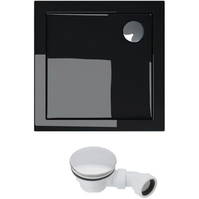 Doporro - Faro1W 90x90x4 - 90x90x4 - Nero - Vassoio doccia Doporro - Faro1W 90x90x4 - 90x90x4 - Nero - Vassoio doccia
