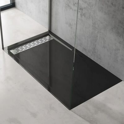 Sogood Plato de Ducha Rectangular en Acrílico - 80x140cm, Negro, Modelo AL02 Sogood Plato de Ducha Rectangular en Acrílico - 80x140cm, Negro, Modelo AL02