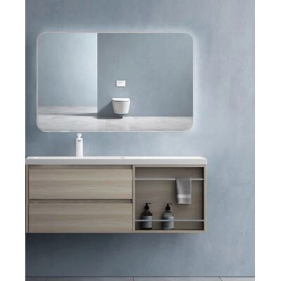 Set Mobili Bagno DOPORRO - 120x46x49cm, Sospeso, Lavabo in fusione minerale Set Mobili Bagno DOPORRO - 120x46x49cm, Sospeso, Lavabo in fusione minerale