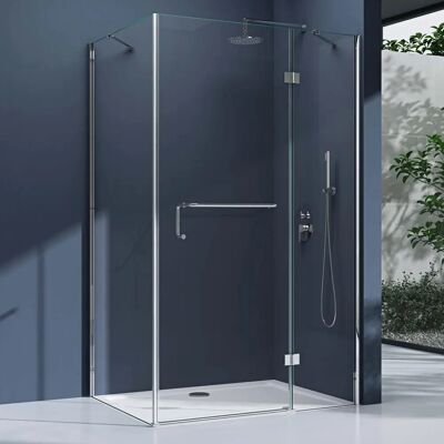 DOPORRO - Cabina doccia - 75x120x190cm, Vetro di sicurezza, Installazione facile DOPORRO - Cabina doccia - 75x120x190cm, Vetro di sicurezza, Installazione facile