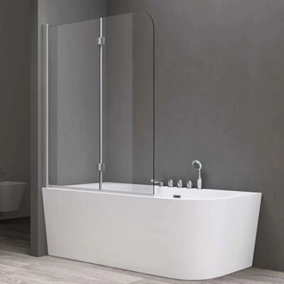 Paroi de douche pliante Doporro - Verre de sécurité 6mm Réversible 180° - Publicité Paroi de douche pliante Doporro - Verre de sécurité 6mm Réversible 180° - Publicité