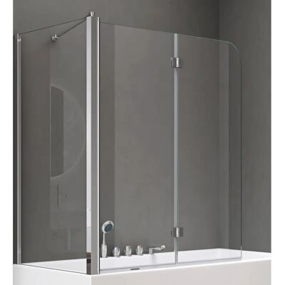 DOPORRO Pannello doccia 75x120x140cm - Vetro temperato di sicurezza DOPORRO Pannello doccia 75x120x140cm - Vetro temperato di sicurezza