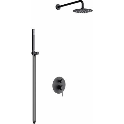 DOPORRO - 150cm sistema doccia - Nero opaco DOPORRO - 150cm sistema doccia - Nero opaco