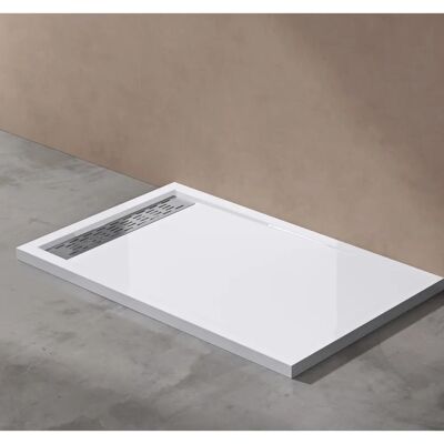 SOGOOD - Plato de ducha rectangular de acrílico - 90x120cm - Instalación en suelo o elevada SOGOOD - Plato de ducha rectangular de acrílico - 90x120cm - Instalación en suelo o elevada