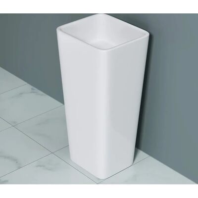 Lavabo Bagno DOPORRO - Marmo Fuso Rettangolare - Bianco Lavabo Bagno DOPORRO - Marmo Fuso Rettangolare - Bianco