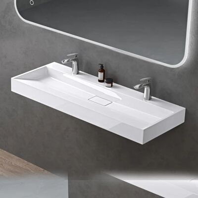 DOPORRO - Lavabo suspendido blanco 120cm - Lavabo DOPORRO - Lavabo suspendido blanco 120cm - Lavabo