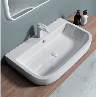 Lavabo in ceramica bianca DOPORRO - Brüssel5021 - 81cm - Lavabo bagno Lavabo in ceramica bianca DOPORRO - Brüssel5021 - 81cm - Lavabo bagno