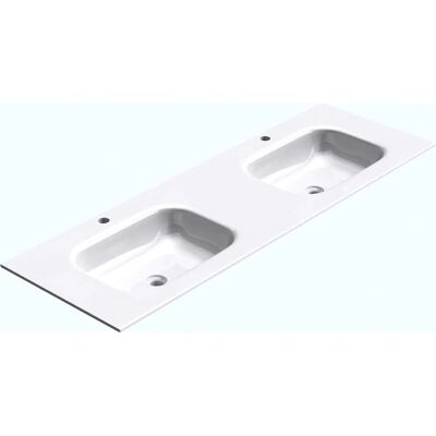 DOPORRO Doppelwaschbecken - 144x48x14cm Marmorbadezimmerwaschbecken DOPORRO Doppelwaschbecken - 144x48x14cm Marmorbadezimmerwaschbecken
