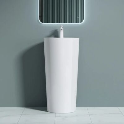 Lavabo colonna bianco DOPORRO - 44,5x44,5x90cm Mono-blocco ceramica bagno Lavabo colonna bianco DOPORRO - 44,5x44,5x90cm Mono-blocco ceramica bagno