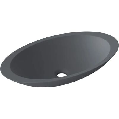 Lavabo de mármol fundido Doporro - Antracita mate - 59,3x35,1cm - Tipo de baño Lavabo de mármol fundido Doporro - Antracita mate - 59,3x35,1cm - Tipo de baño