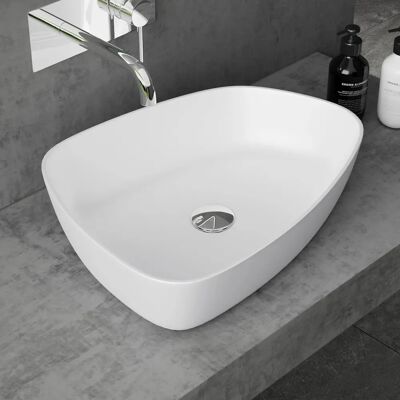Sogood Colossum806 Lavabo sobre encimera Blanco mate - Lavabo de baño Sogood Colossum806 Lavabo sobre encimera Blanco mate - Lavabo de baño