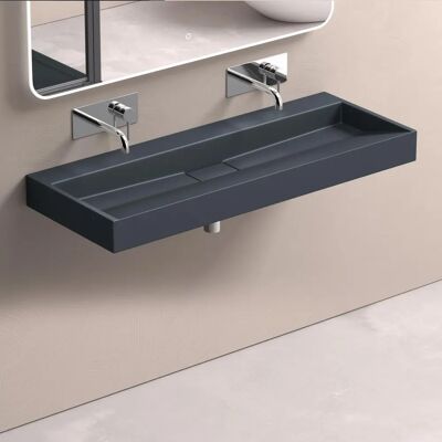 DOPORRO Lavabo de Alta Calidad - Rectangular Antracita 120x46x11cm DOPORRO Lavabo de Alta Calidad - Rectangular Antracita 120x46x11cm