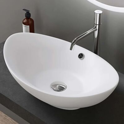 Doporro Lavabo ovalado blanco - 59x38x19cm Doporro Lavabo ovalado blanco - 59x38x19cm
