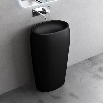 Lavabo a Colonna Nero DOPORRO - Lavabo Bagno Lavabo a Colonna Nero DOPORRO - Lavabo Bagno