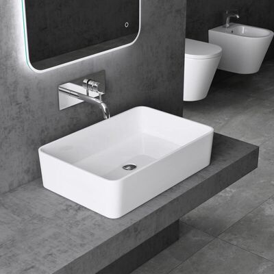 Lavabo rectangular de fundición mineral SOGOOD Doporro - Lavabo para baño Lavabo rectangular de fundición mineral SOGOOD Doporro - Lavabo para baño