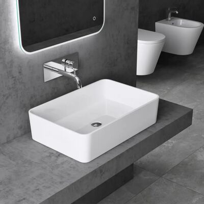Lavabo rectangulaire en fonte minérale SOGOOD Doporro - Lavabo de salle de bain - Publicité Lavabo rectangulaire en fonte minérale SOGOOD Doporro - Lavabo de salle de bain - Publicité