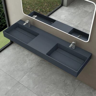 Doporro Colossum12 - Lavabo doble de diseño - 120x48x13cm Doporro Colossum12 - Lavabo doble de diseño - 120x48x13cm