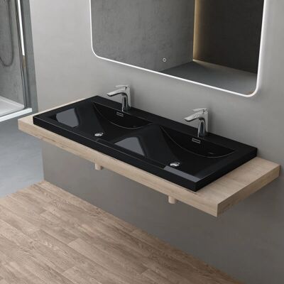 DOPORRO Doble Lavabo - Diseño Rectangular Moderno - 120cm Ancho DOPORRO Doble Lavabo - Diseño Rectangular Moderno - 120cm Ancho