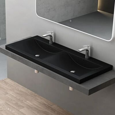 DOPORRO Doble Lavabo - Diseño Rectangular Moderno - 120cm Ancho DOPORRO Doble Lavabo - Diseño Rectangular Moderno - 120cm Ancho