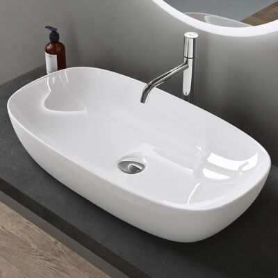 Doporro Lavabo - Lavabo de Cerámica Ovalado - Brüssel104 Doporro Lavabo - Lavabo de Cerámica Ovalado - Brüssel104