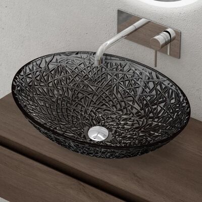 Lavabo de Cristal Templado Gris Doporro - Minerva05 Lavabo de Cristal Templado Gris Doporro - Minerva05