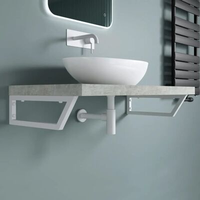 Sogood Soporte de Estante de Pared de Acero Inoxidable - 43x2,5x15 cm - Blanco Sogood Soporte de Estante de Pared de Acero Inoxidable - 43x2,5x15 cm - Blanco