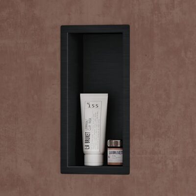 Nicho de ducha Sogood - Acero inoxidable, 15x30x8.3cm, negro - Almacenamiento empotrado para ducha Nicho de ducha Sogood - Acero inoxidable, 15x30x8.3cm, negro - Almacenamiento empotrado para ducha