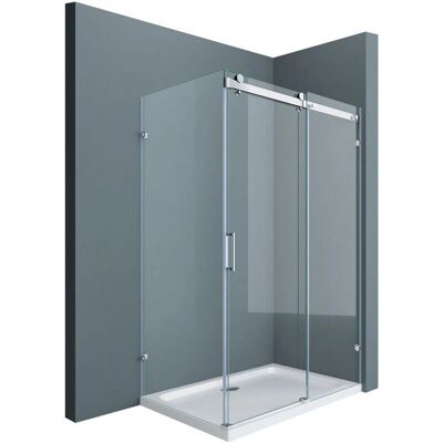 DOPORRO - Cabina doccia 80x135x195cm, Porta scorrevole, Vetro di sicurezza DOPORRO - Cabina doccia 80x135x195cm, Porta scorrevole, Vetro di sicurezza