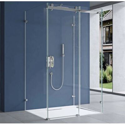 DOPORRO Duschkabine 75x100x75cm mit 4cm Tray - U-Form Sicherheitsglas DOPORRO Duschkabine 75x100x75cm mit 4cm Tray - U-Form Sicherheitsglas