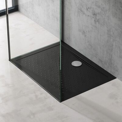 Doporro - AL01 - 75x100x4 cm - Negro - Shower Tray Doporro - AL01 - 75x100x4 cm - Negro - Shower Tray