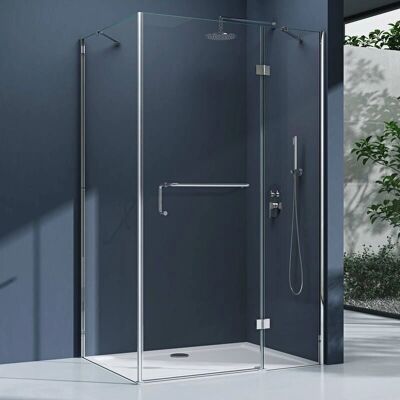 DOPORRO Cabina doccia angolare vetro di sicurezza trasparente 75x110x190cm - Cabina doccia DOPORRO Cabina doccia angolare vetro di sicurezza trasparente 75x110x190cm - Cabina doccia