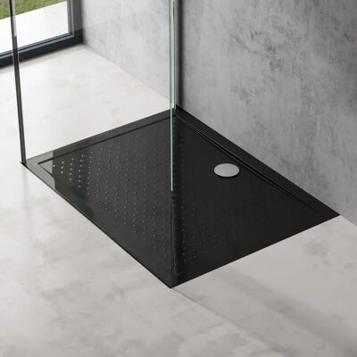 DOPORRO - Lucia02AR - Noir - 80x100 cm - Shower Tray - Publicité DOPORRO - Lucia02AR - Noir - 80x100 cm - Shower Tray - Publicité