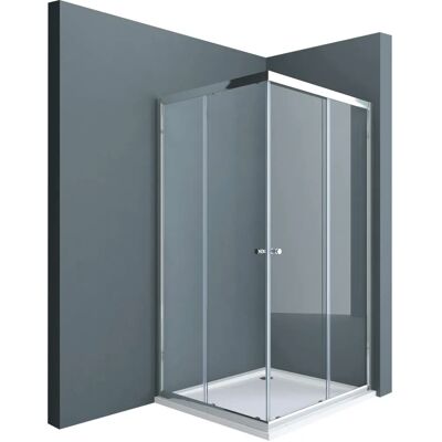 DOPORRO - Cabina Doccia 80x70x190 cm - Angolare Scorrevoli Vetro DOPORRO - Cabina Doccia 80x70x190 cm - Angolare Scorrevoli Vetro