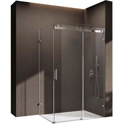 DOPORRO - Eckduschkabine 100x100x195cm - Sicherheitsglas, Einfacher Aufbau DOPORRO - Eckduschkabine 100x100x195cm - Sicherheitsglas, Einfacher Aufbau