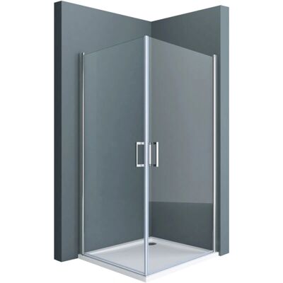DOPORRO Eckduschkabine 70x70x195cm mit 4cm Duschwanne - Sicherheits-ESG-Glas DOPORRO Eckduschkabine 70x70x195cm mit 4cm Duschwanne - Sicherheits-ESG-Glas