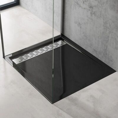 Doporro - Xetro04 - 80x90x5 cm - Acrílico negro - Plato de Ducha Doporro - Xetro04 - 80x90x5 cm - Acrílico negro - Plato de Ducha