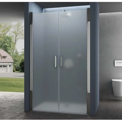 DOPORRO Glas-Duschkabine - 100x195cm - Satiniertes Finish - Sicherheitsglas DOPORRO Glas-Duschkabine - 100x195cm - Satiniertes Finish - Sicherheitsglas