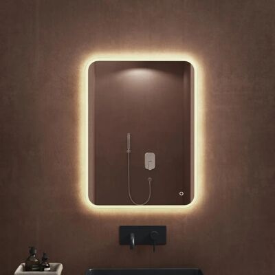 Specchio LED da bagno DOPORRO 60x80cm/80x60cm - Specchio antinebbia rettangolare Specchio LED da bagno DOPORRO 60x80cm/80x60cm - Specchio antinebbia rettangolare