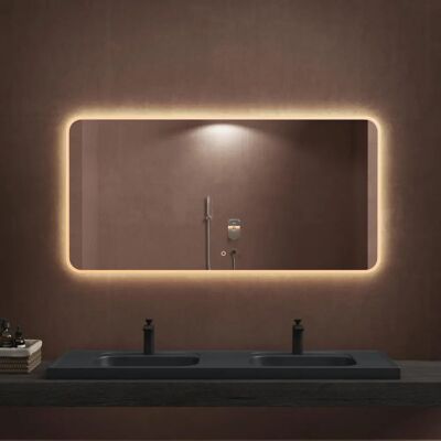 DOPORRO - Specchio da bagno LED 140x70cm Specchio a parete con controllo touch DOPORRO - Specchio da bagno LED 140x70cm Specchio a parete con controllo touch