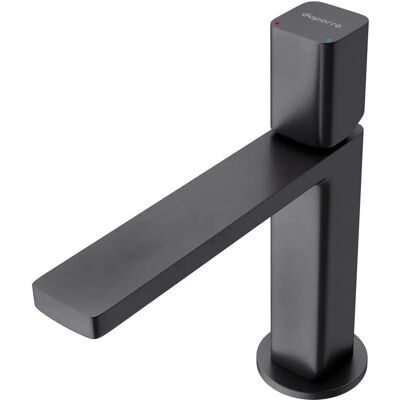 Rubinetto Doporro Nero Opaco - Design Angolare Moderno Rubinetto Doporro Nero Opaco - Design Angolare Moderno