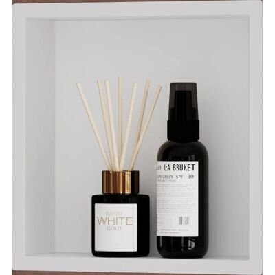 Nicho de Pared Blanco Doporro 30x30cm - Repisa de Ducha Acero Inoxidable Nicho de Pared Blanco Doporro 30x30cm - Repisa de Ducha Acero Inoxidable