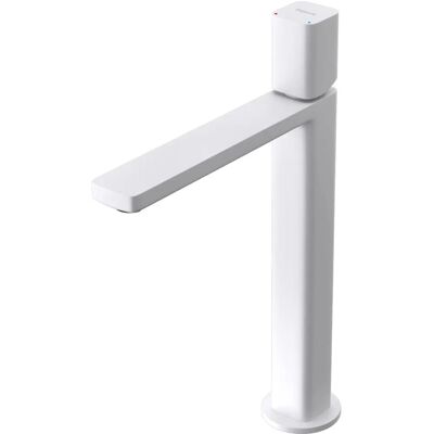 Mezclador monomando blanco para lavabo - Grifo de baño - 30.9cm - Bañera y lavabo Mezclador monomando blanco para lavabo - Grifo de baño - 30.9cm - Bañera y lavabo